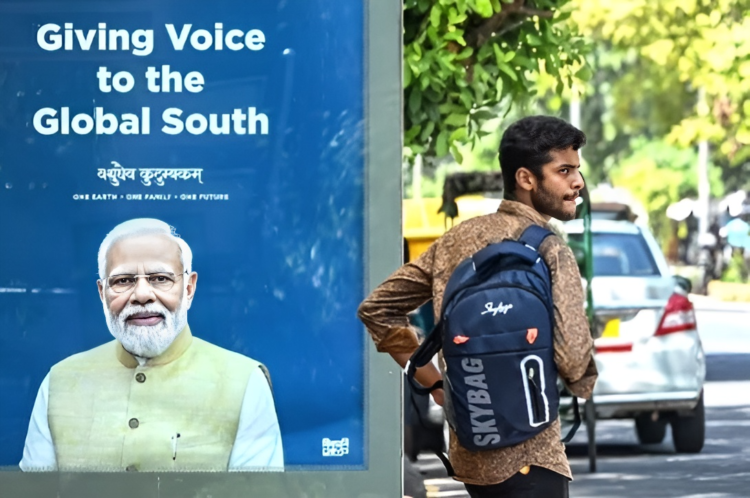 Publicidad oficial sobre el Sur Global en La India.