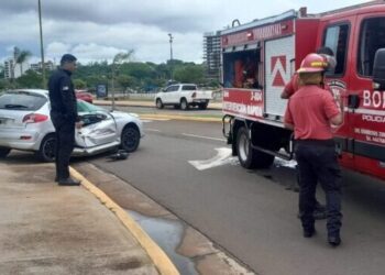 Siniestro vial en la Costanera de Posadas