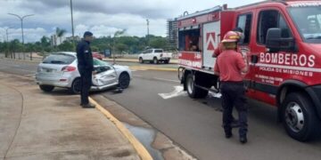 Siniestro vial en la Costanera de Posadas