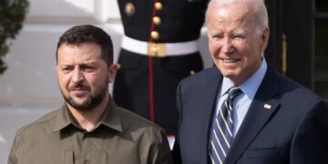 Joe Biden y Volodímir Zelensky