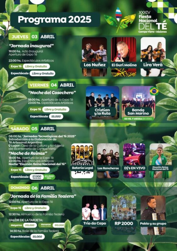 La Fiesta Nacional del Té comienza con shows y exposiciones en Campo Viera 3 Fiesta del Te - 2
