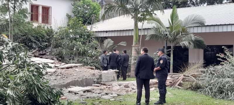 derrumbe de un edificio