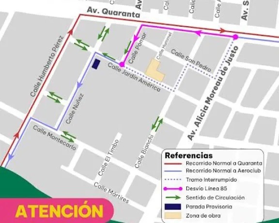 Corte de tránsito y desvíos en avenida Quaranta por obras de soterramiento 4 WhatsApp Image 2025 04 21 at 08.31.16 1 - 3