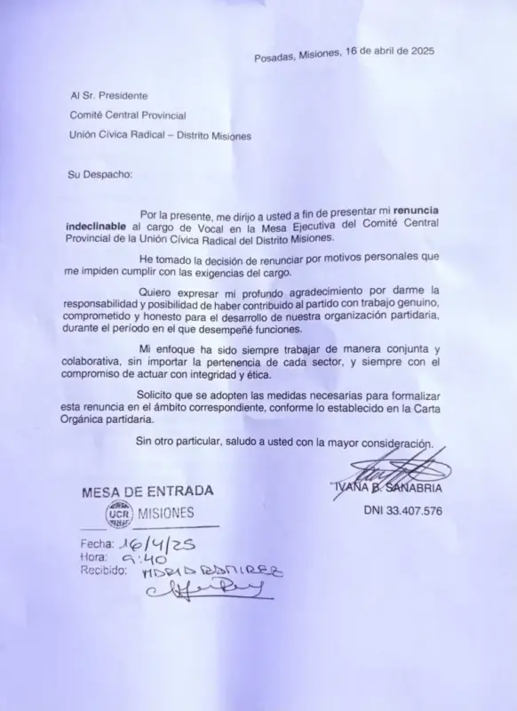 Otras cinco renuncias en la UCR con duras críticas a la conducción 8 ivana sanabria - 7