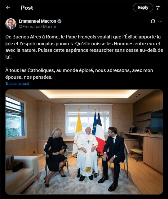 Los líderes del mundo se despidieron del Papa Francisco 9 macron 1 - 8