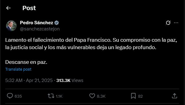 Los líderes del mundo se despidieron del Papa Francisco 3 pedro sanchez - 2