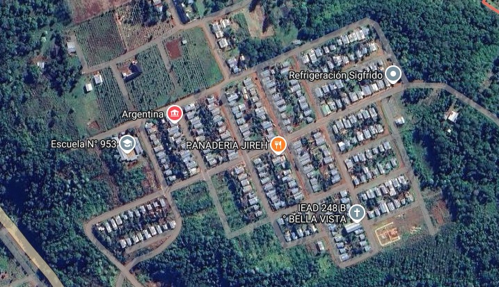 El Soberbio superó las 530 titularizaciones de tierras 3 3.1 Ep. Imagen aerea del Barrio Bella Vista de El Soberbio donde 55 familias recibiran las escrituras - 2