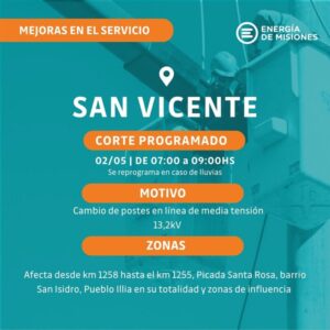 Anuncian cortes programados de energía en varias localidades de Misiones 6 494197154 1128505312645959 6971868418808604189 n - 5