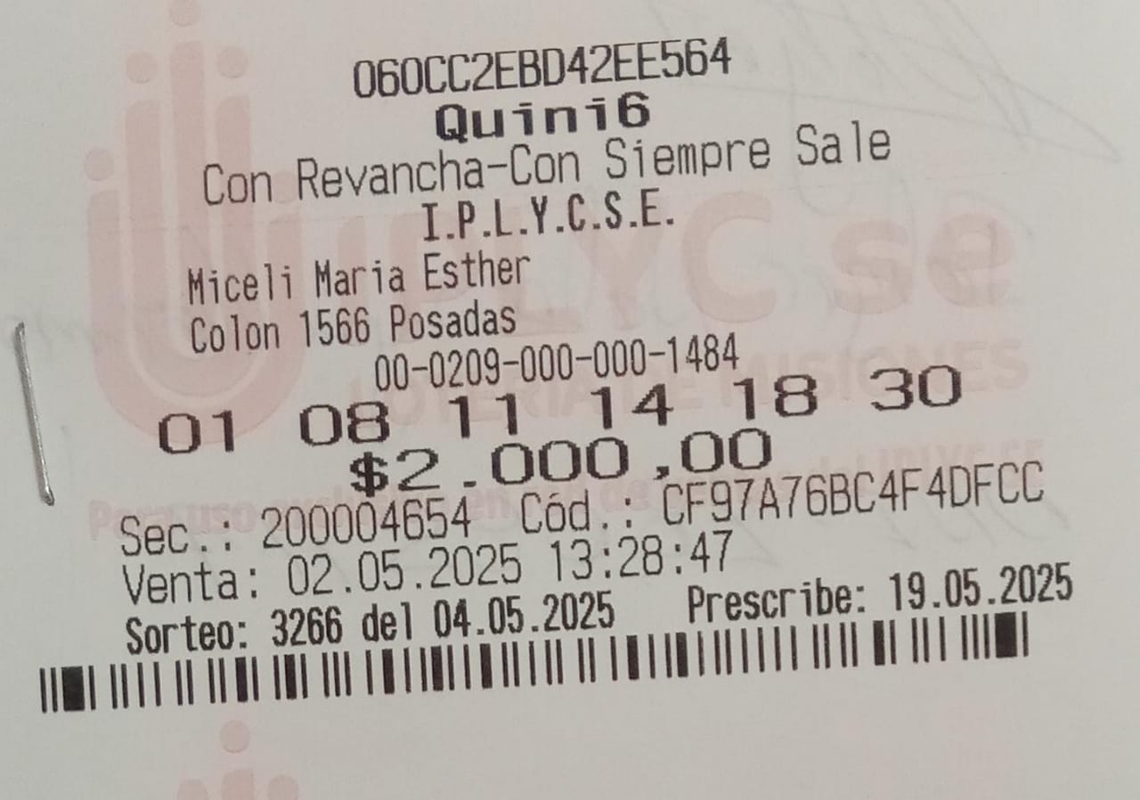 Ganador del Quini millonario: "Mi mujer me dijo dejá de hablar pavadas" 4 Ganador 1 - 3