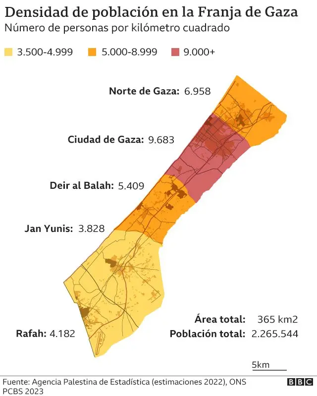 Israel y los eternos conflictos 5 Mapa Gaza - 4