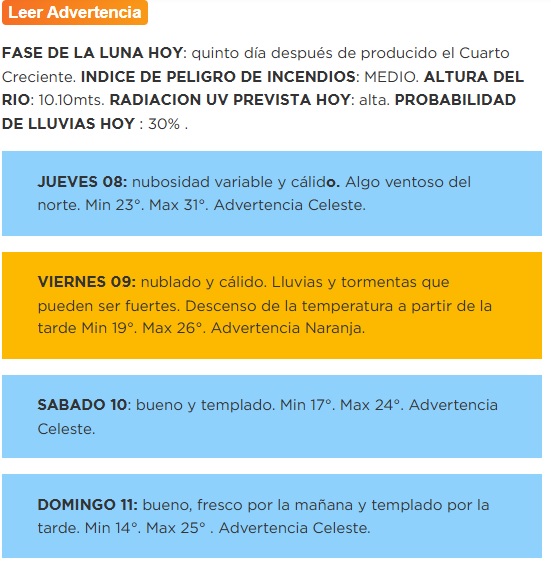 Posadas: la OPAD lanzó advertencia "naranja" para este viernes 9 de mayo 4 advertencia opad - 3