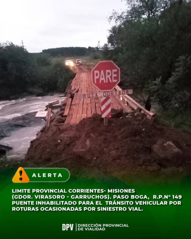 aviso puente vialidad corrientes