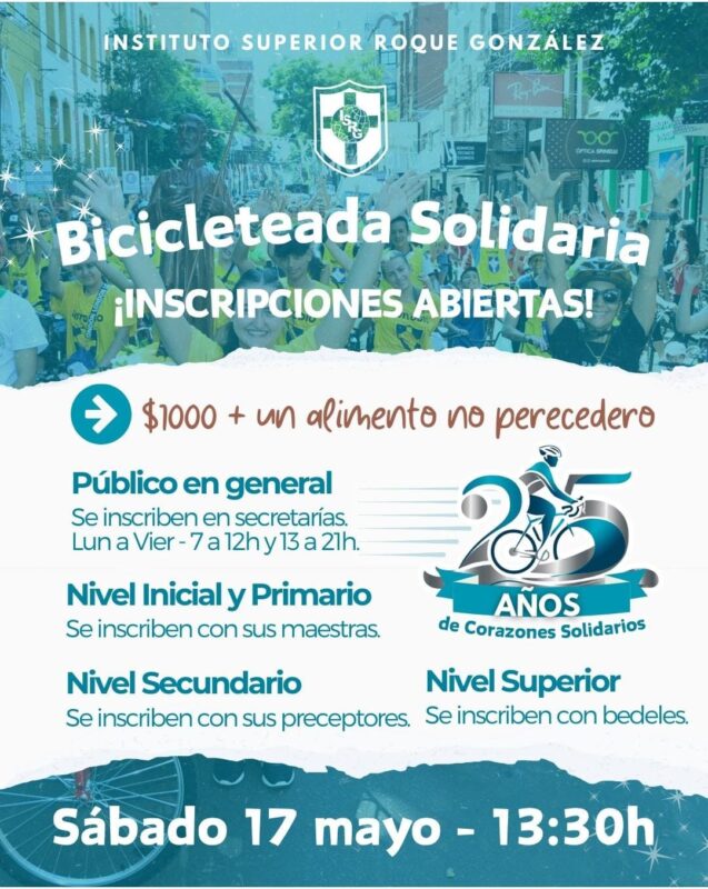 Se presentó la 25° bicicleteada solidaria del Instituto Roque González 3 bicicleteada roque - 2