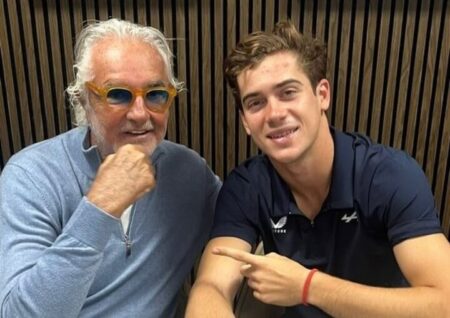 Flavio Briatore y Franco Colapinto en Alpine