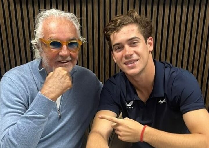 Flavio Briatore y Franco Colapinto en Alpine