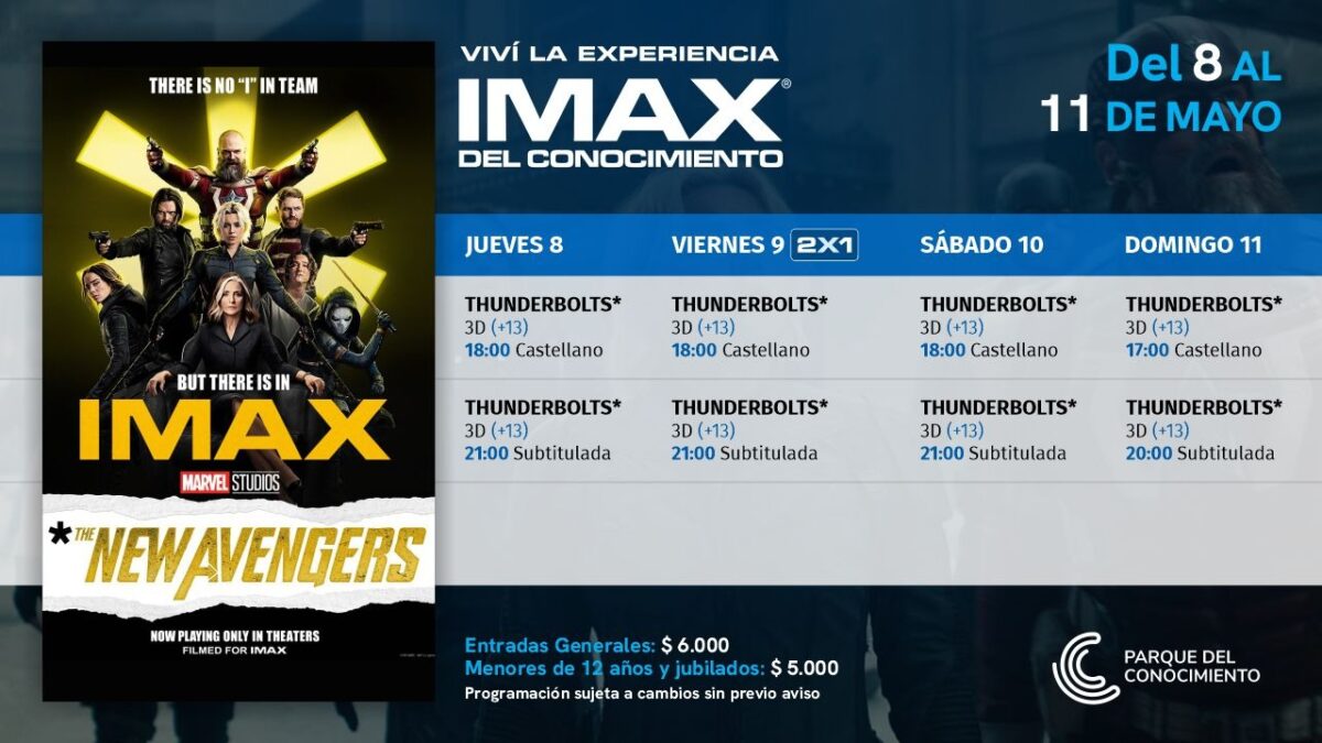 Thunderbolts continúa en la cartelera del IMAX del Conocimiento 3 cartelera - 2