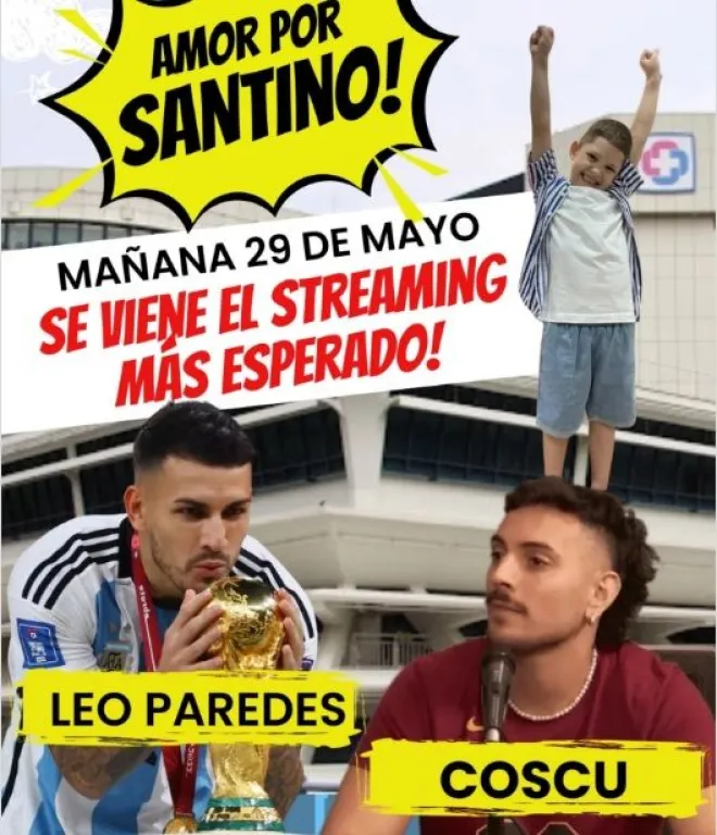 Este jueves Coscu y Paredes se unen en un streaming solidario por Santino 3 coscu - 2