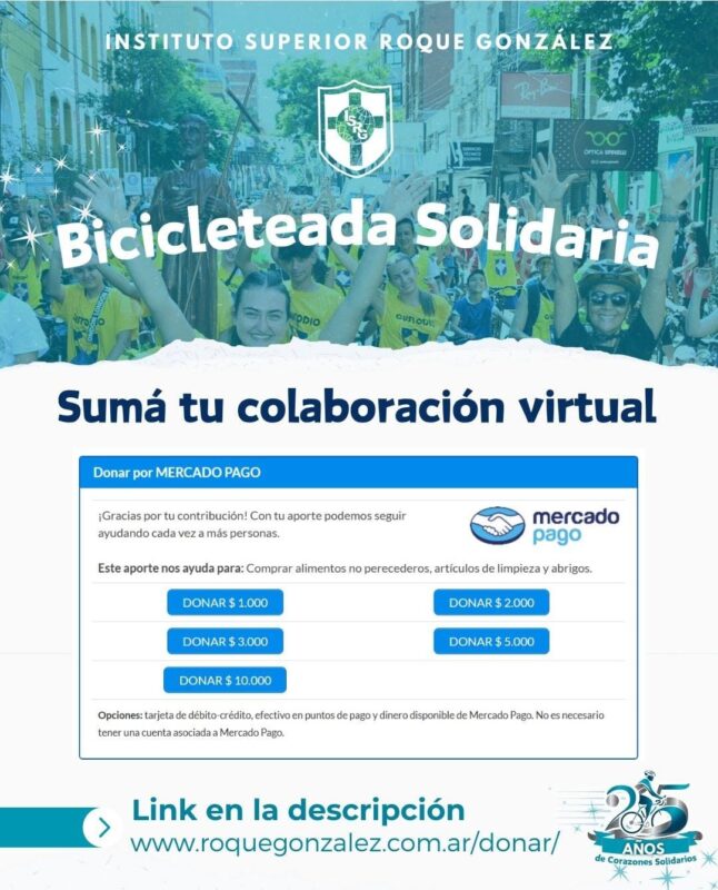 Se presentó la 25° bicicleteada solidaria del Instituto Roque González 9 inscripcion bicicleteada roque 2 - 8
