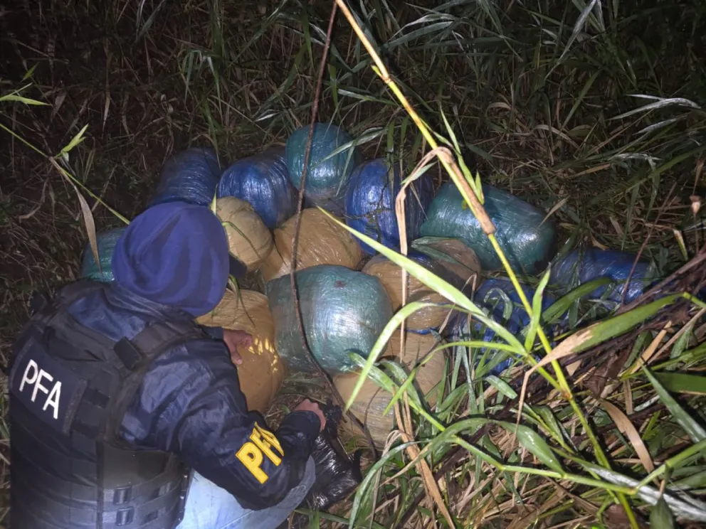 Costa del Paraná: abandonan 250 kilos de marihuana y se fugan en Puerto Esperanza md - 2