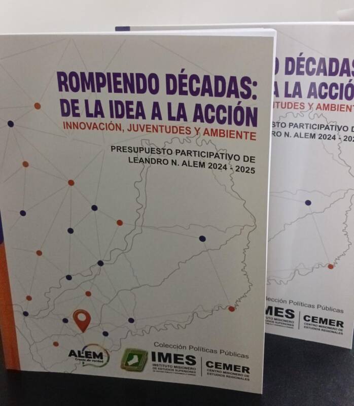 Presentaron "Rompiendo Décadas", libro que relata la historia del Presupuesto Participativo en Alem 3 rompiendo decadas 1 - 2