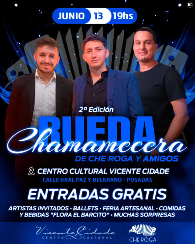 Agenda de eventos en Misiones: música, teatro y fiesta patronal 5 20250610 rueda chamamecera 1 - 4