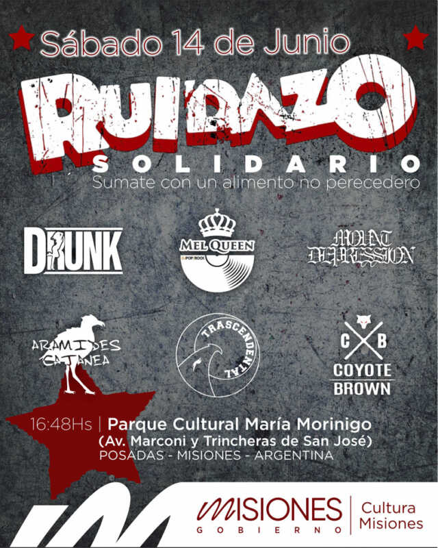 Agenda de eventos en Misiones: música, teatro y fiesta patronal 13 20250610 ruidazo solidario 1 1 - 12