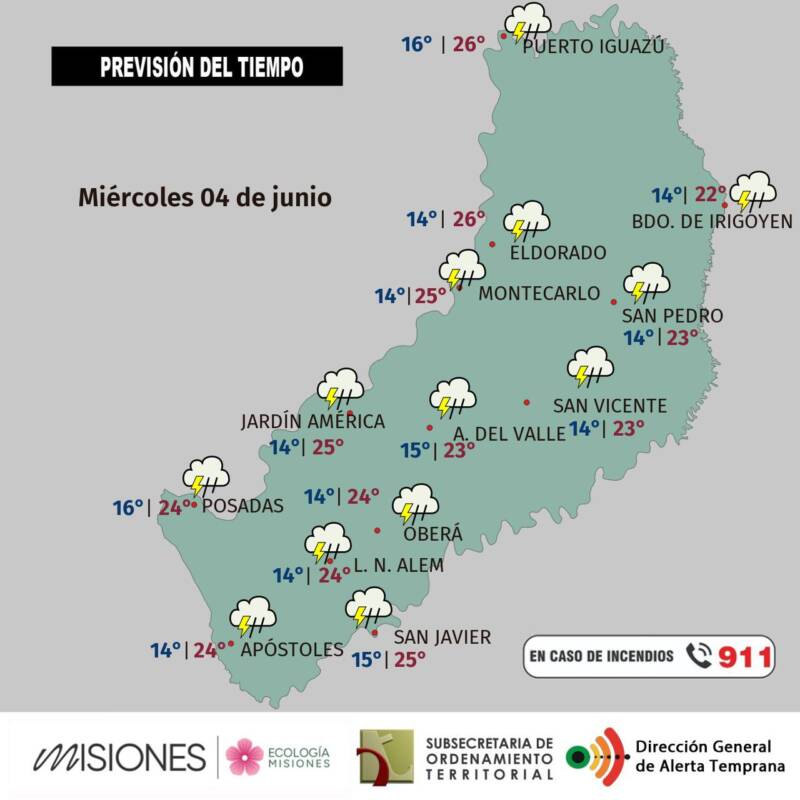 Clima en Misiones: tormentas, lluvias y mejoras recién el viernes 1 Clima en Misiones