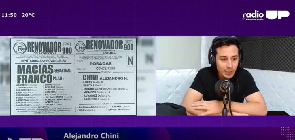 Palpitando las elecciones del domingo 8, Alejandro Chini pasó por Realidad Mixta de Radio Up