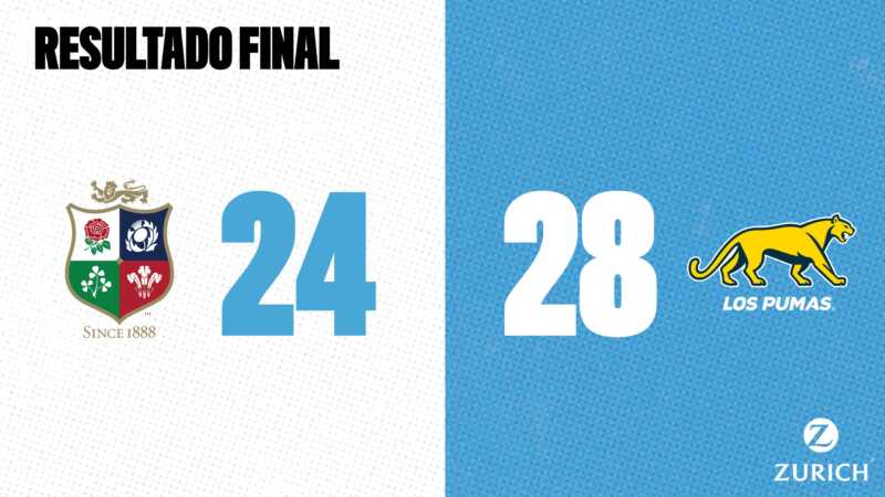 Histórico: Los Pumas vencieron a los British & Irish Lions 2 Los Pumas lograron un triunfo sin precedentes al vencer por 28-24 a los British & Irish Lions