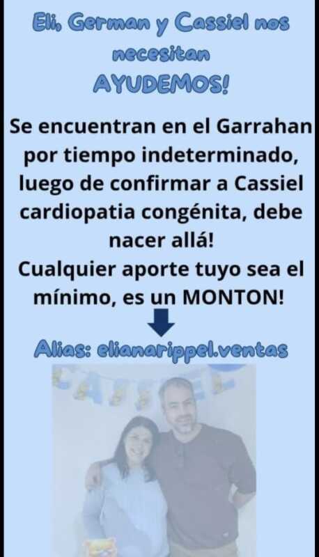Piden solidaridad para Cassiel, un bebé misionero por nacer con cardiopatía congénita en el Garrahan 2 Cómo ayudar a los papás de Cassiel