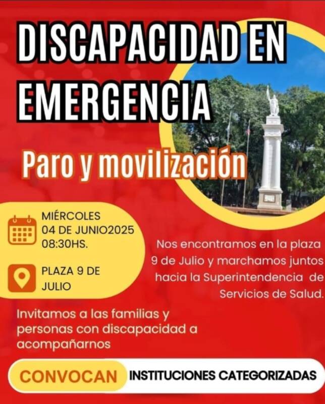 Nueva movilización en Posadas por los derechos de las personas con discapacidad 3 WhatsApp Image 2025 06 03 at 12.37.55 - 2