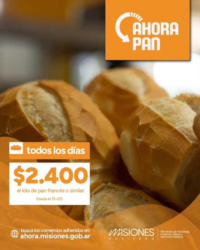 Misiones sostiene el “Ahora Pan”: $2.400 el kilo hasta el 15 de julio 3 WhatsApp Image 2025 06 18 at 09.19.24 - 2