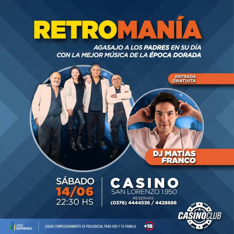 Vení con papá y festeja su día en el fin de semana largo en el Casino Club 7 casino club junio 2 - 6