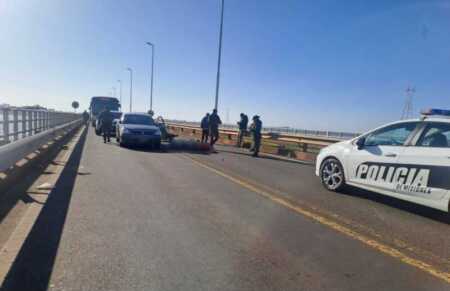 Dos heridos tras choque en cadena en el puente Posadas-Encarnación choque en cadena