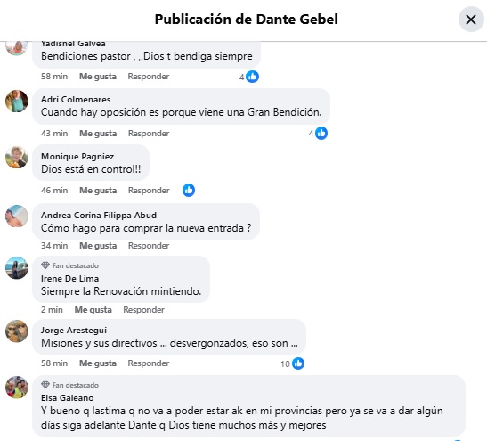 Qué pasó entre Stelatto y Dante Gebel: cancelaron su show “Presidante” en el anfiteatro Ramírez 5 Los miles de seguidores de Gebel comenzaron a expresarse en el posteo de la suspensión contra el Gobierno municipal
