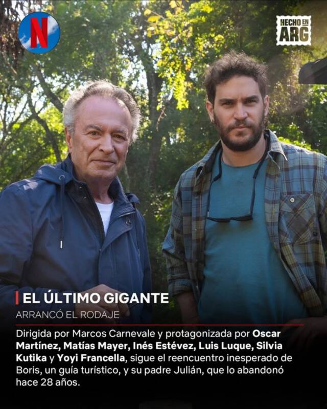Netflix finaliza en Iguazú el rodaje de “El último gigante”, una producción con sello misionero 6 “El último gigante” narra la historia de Boris, un guía turístico que se reencuentra con su padre Julián, luego de casi tres décadas sin contacto.