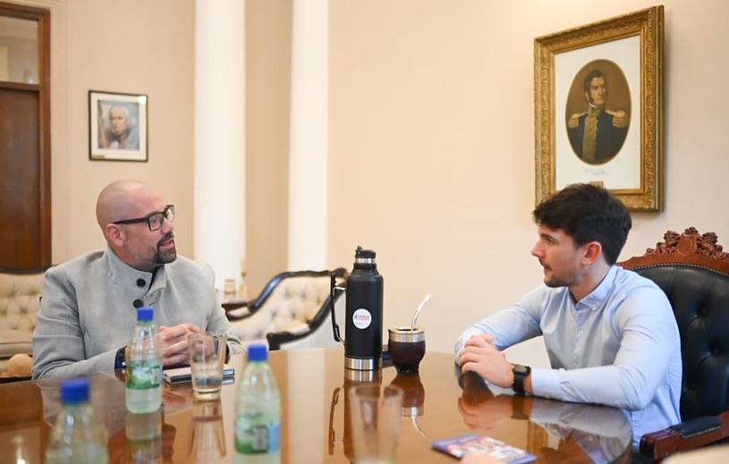 Juan Pablo Horianski y el vicegobernador Lucas Romero Spinelli