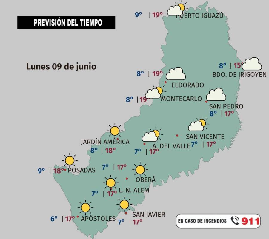 Pronóstico del tiempo en Misiones: semana estable, fría por las mañanas y sin lluvias 3 pronóstico para Misiones