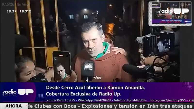 Walter Ríos defendió el rol del partido tras la liberación de Amarilla: “Cumplimos nuestra parte” 3 Radio Up estuvo en vivo desde Cerro Azul. Rios dijo haber estado al momento de la liberación