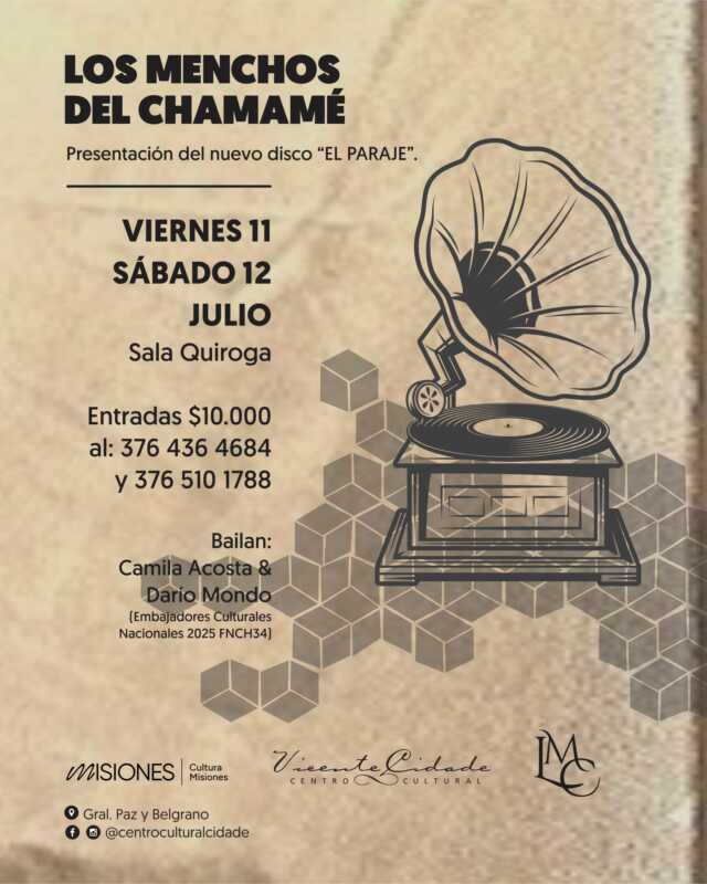Posadas vibra este finde con música, cultura y espectáculos para toda la familia: conocé la agenda 3 El lanzamiento del disco será en Posadas
