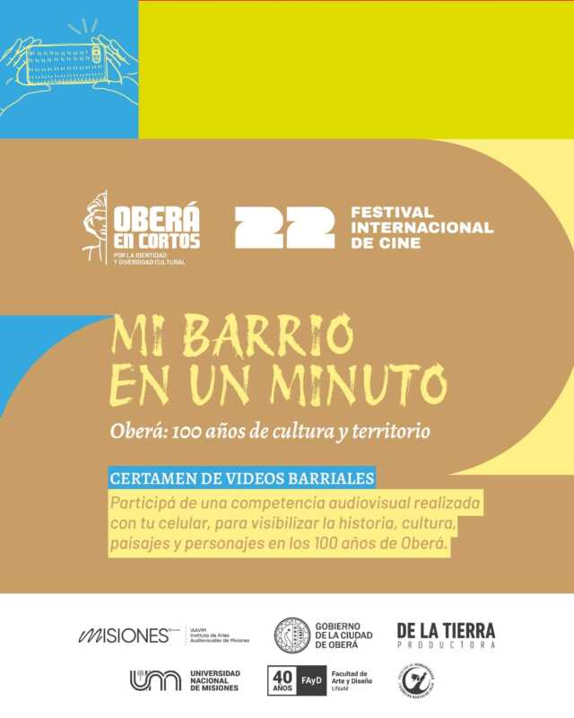 La edición 22 de Oberá en Cortos será en octubre 
