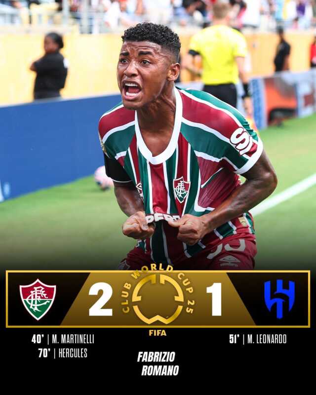 Fluminense venció a Al-Hilal y va a semis del Mundial 2 Fluminense se impuso 2 a 1 ante Al-Hilal y logró el pase a las semifinales del Mundial de Clubes 2025