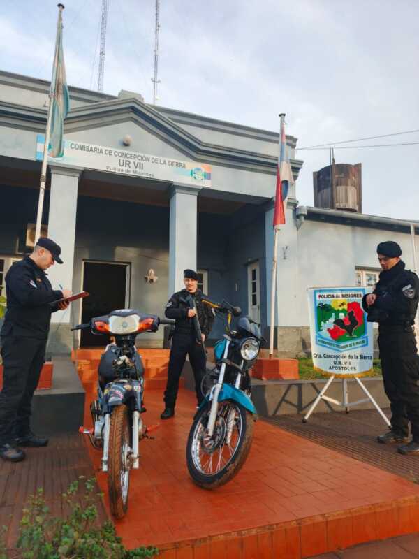 Concepción de la Sierra: secuestraron dos motocicletas presuntamente involucradas en picadas clandestinas realizadas en la vía pública