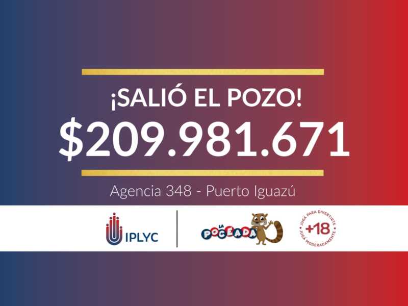 Después de años, un iguazuense se llevó más de 200 millones en la Poceada 2 Poceada