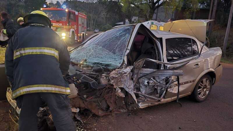 grave accidente en Alem
