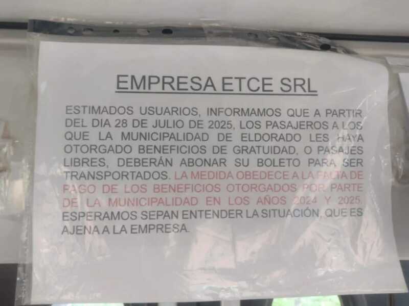 Eldorado: a pesar de lo dispuesto por ETCE – Kenia, funciona normalmente el boleto gratuito 4 WhatsApp Image 2025 07 28 at 08.04.31 - 3