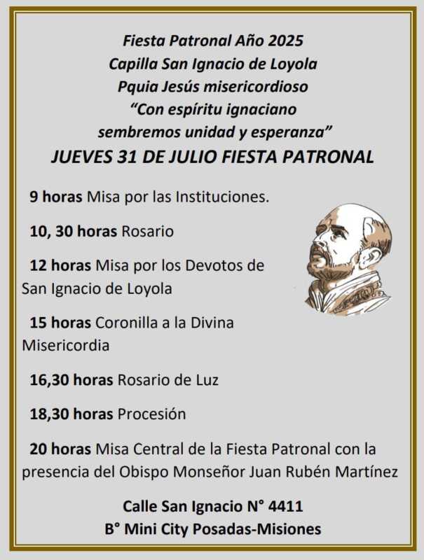 Mini City celebrará la Fiesta Patronal en honor a San Ignacio de Loyola con misas y una procesión 8 fiesta patronal san ignacio loyola - 7