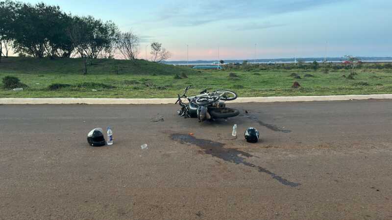 Joven ciclista resultó herida durante un choque con una motocicleta siniestro