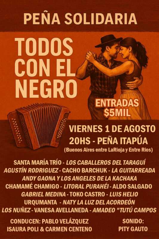 Todos con el Negro: Gran Peña Solidaria en la Peña Itapúa para apoyar a uno de sus miembros 3 todos con el negro - 2