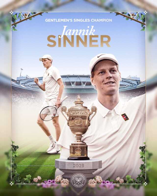 Sinner venció a Alcaraz y se consagró campeón de Wimbledon 2 wimbledon 1 - 1